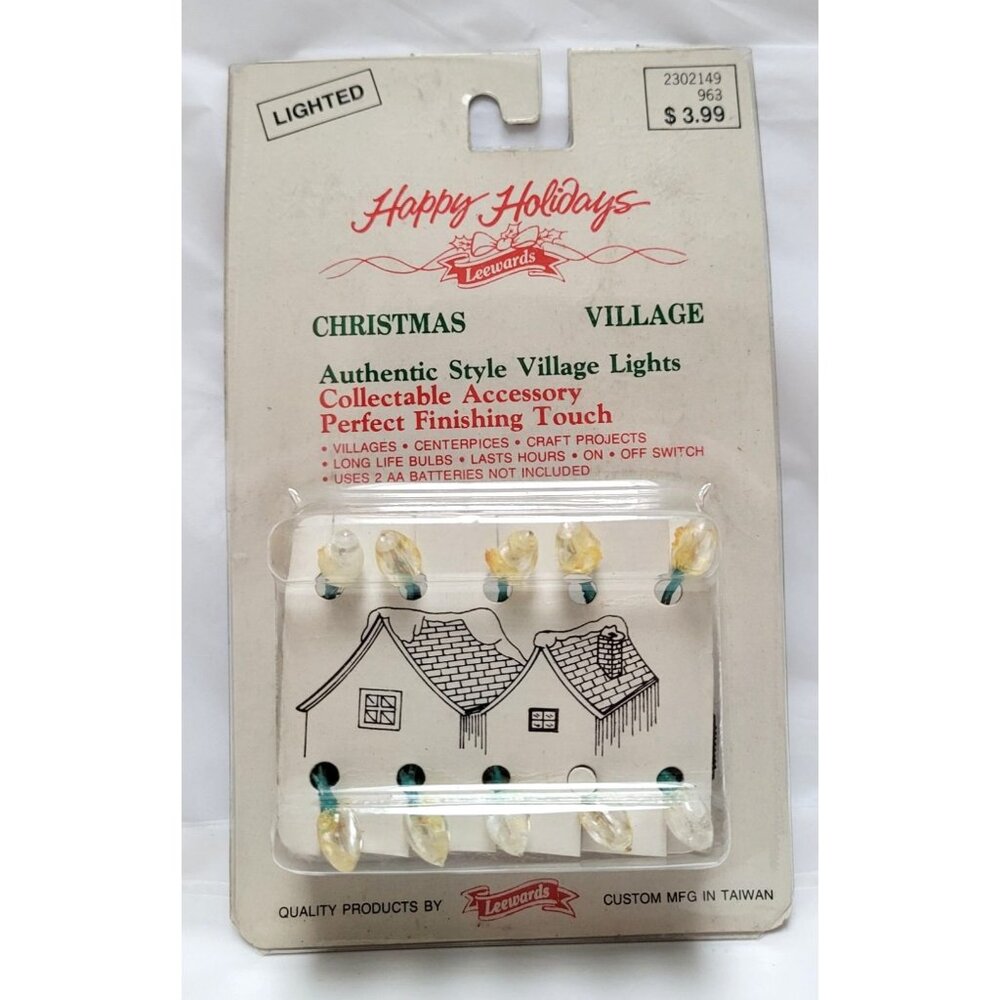 Vintage Leewards Christmas Village Lights Accessory Dept 56 Lemax Compatible NOS